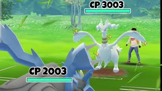 Shiny reshiram vs Kyurem pokemon go [upl. by Crockett]