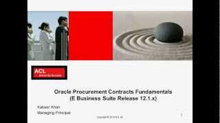 Oracle Procurement Contracts Fundamentals Training  Lesson 1  Introduction [upl. by Elreath]