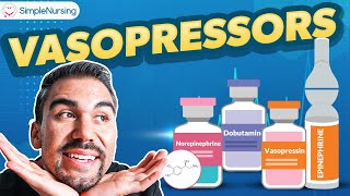 Vasopressors Drugs  Epinephrine Norepinephrine Vasopressin Dobutamine Dopamine [upl. by Norty]