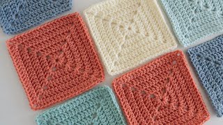 Crochet a Perfect SOLID Granny Square [upl. by Acihsay]