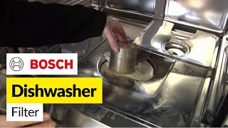 How to replace Bosch dishwasher filters on a Bosch dishwasher [upl. by Klinger606]