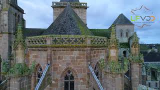 Cathédrale SaintTugdual de Tréguier en Bretagne  Vidéo drone LFVDD [upl. by Anilef]