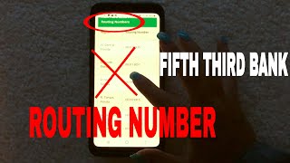 ✅ Fifth Third Bank Routing Number  Where Is It 🔴 [upl. by Lebam537]