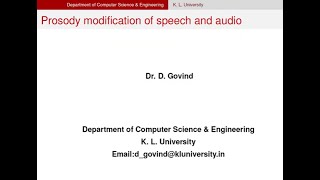 Speech Processing and its ApplicationDay 2 Session 3 [upl. by Jerrilyn]