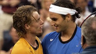 Roger Federer vs Lleyton Hewitt 2004 US Open Final Highlights [upl. by Erised]