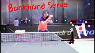 Backhand Underspin Serve 如何发反手侧下旋发球 [upl. by Nonie]