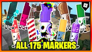 ALL 175 MARKERS in FIND THE MARKERS  Roblox [upl. by Lednyk]