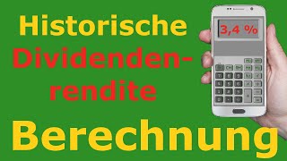 Berechnung  Historische Dividendenrendite Beispiel 3M [upl. by Eremihc36]