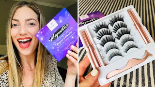 How to Easily Apply Magnetic Eyelashes Arishine Magnetic Lashes Tutorial [upl. by Dyob]