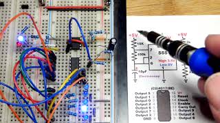 DIY LED Project  LED Chaser light  LED Chaser Circuit using ic 555 [upl. by Nylzzaj]