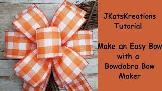 Bowdabra Bow Maker TutorialEasy DIY BowMake a Wreath BowFall Bow InstructionsHalloween Bow [upl. by Agle]