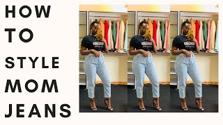 HOW TO STYLE SLOUCHY MOM JEANS Outfit ideas Bisa Styles [upl. by Mcroberts]