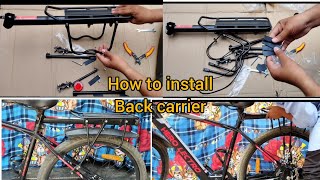 How to install back carrier in electric cycle cyclerack herolectro  back carrier in ₹999 [upl. by Latsyk]