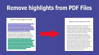 How to remove highlights from PDF Files using Nitro Pro [upl. by Suivat]