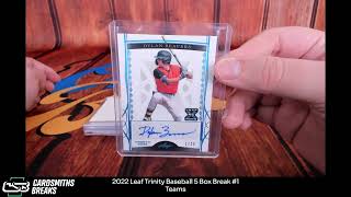 2022 Leaf Trinity Baseball 5 Box Break 1 [upl. by Ythomit840]