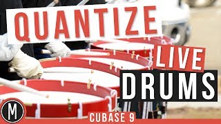 How to QUANTIZE LIVE DRUMS in CUBASE 9 mixdownonline [upl. by Elram597]