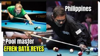 Efren Bata Reyes legend of the pool player Master 9 ball billiard [upl. by Anaehs]