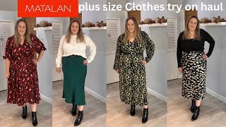 Matalan Autumn plus size 1618 Clothes try on haul fashion clothinghaul plusssize matalan [upl. by Nnyledam]