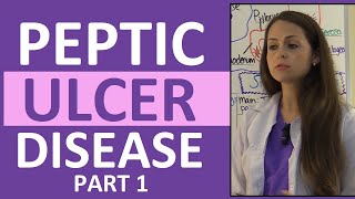 Peptic Ulcer Disease Nursing Pathophysiology Treatment  Gastric Ulcer vs Duodenal Ulcer Part 1 [upl. by Gerc]