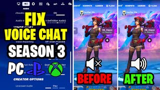 HOW TO FIX GAME CHAT AUDIO IN FORTNITE CHAPTER 5 SEASON 3 Voice Chat Not Working [upl. by Cormac]