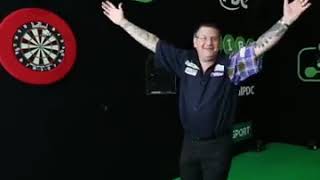 Gary Anderson scores 180 with one throw 😳 [upl. by Ymassej]