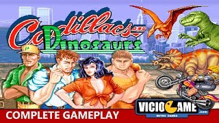 🎮 Cadillacs and Dinosaurs Arcade Complete Gameplay [upl. by Torbart]