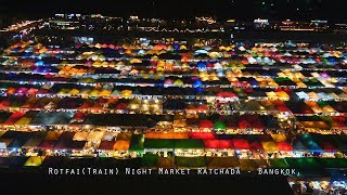 Colorful Market  ตลาดนัดรถไฟ  RotfaiTrain Night Market Ratchada Bangkok 4K [upl. by Seabrook]