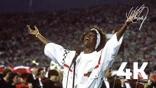 Whitney Houston  National Anthem Star Spangled Banner 4K Remaster [upl. by Charters]