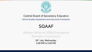 Webinar Series on SQAA Framework SQAAF  Domain 1 Curriculum [upl. by Parker]