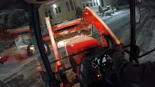 Kubota Grand L 3560 Pushing snow [upl. by Eiznyl]