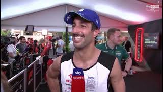 LAST INTERVIEW  Daniel Ricciardo Post Race Interview  Singapore GP 2024 [upl. by Polito]