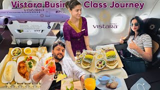 Most Premium Vistara Business Class Review  Unlimited 5 star Food amp Service India’s Best Airline [upl. by Adnahcal]