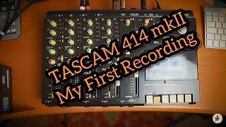 Tascam 414 mkII Portastudio 4Track Cassette Recorder  Lap Steel and Acoustic Guitar [upl. by Callida818]