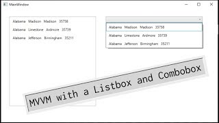 Basic MVVM with Combobox in WPF [upl. by Atsedom]