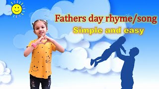 Fathers day song with lyrics  Fathers day rhyme with action  I love my daddy song for kids [upl. by Atnuahs]