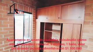 Apartamento arriendo ciudadela Colsubsidio [upl. by Koziarz190]