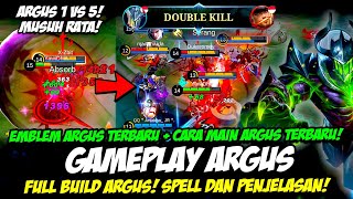 CARA MAIN ARGUS META SEKARANG❗ EMBLEM ARGUS amp BUILD ARGUS TERSAKIT 2023❗ TUTORIAL amp GAMEPLAY ARGUS [upl. by Nauqal]