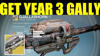 Destiny quotHow To GET Year 3 GJALLARHORNquot QUEST GUIDE [upl. by Furie]