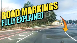 Road Markings Fully Explained  Driving Lesson on Road Markings [upl. by Nnylsia]