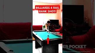 Billiards Trickshot A Crazy Billiard 4 Rail Bank Shot on the 10 Ball billiards10ballpool shorts [upl. by Ojibbob]