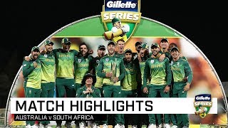 Proteas claim series in highscoring clash  Australia v South Africa  Third ODI 201819 [upl. by Ydnarb69]