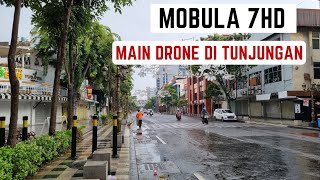 Main DRONE Kecil Mobula7 HD di Jalan Tunjungan Surabaya [upl. by Nennahs]