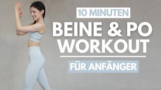 10 MIN BEINE amp PO Workout für Anfänger  Beginner Workout  knieschonend ohne Sprünge  Tina Halder [upl. by Atiekan]