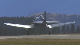 WW2 Corsair fighter at Warbirds Over Wanaka [upl. by Enelym]