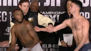 Chris Colbert amp Rayo Valenzuela almost COME TO BLOWS Before Fight • FULL WEIGHIN amp HEATED FACE OFF [upl. by Aleb]