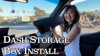 Sprinter Dash Storage Box Installation Camper Van 2022 Airstream Interstate 19Class B RV 4K [upl. by Ahsiri]