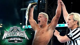 Cody Rhodes conquers The Bloodline to win the WWE Universal Title WrestleMania XL Sunday highlights [upl. by Eninaej]