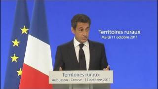 Creuse  Sarkozy tient un discours de campagne [upl. by Telrats]