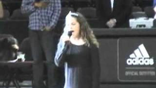 Amazing 9 Year Old Singer At Pro Basketball Game [upl. by Mirabella363]