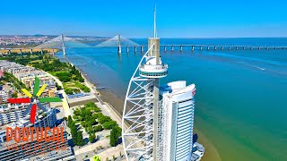 Lisbon aerial view 🏙️ Lisboa vista do céu  4K Ultra HD [upl. by Rotman]